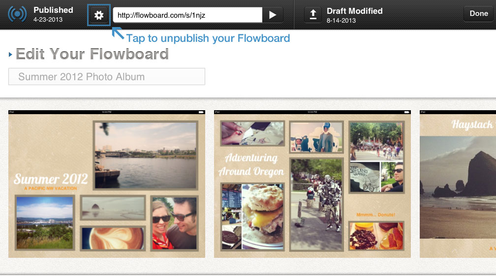 Unpublish Your Flowboard